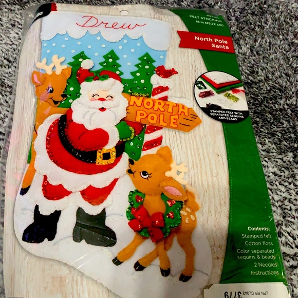 Bucilla Felt Stocking Kit - Picture 3 of 4